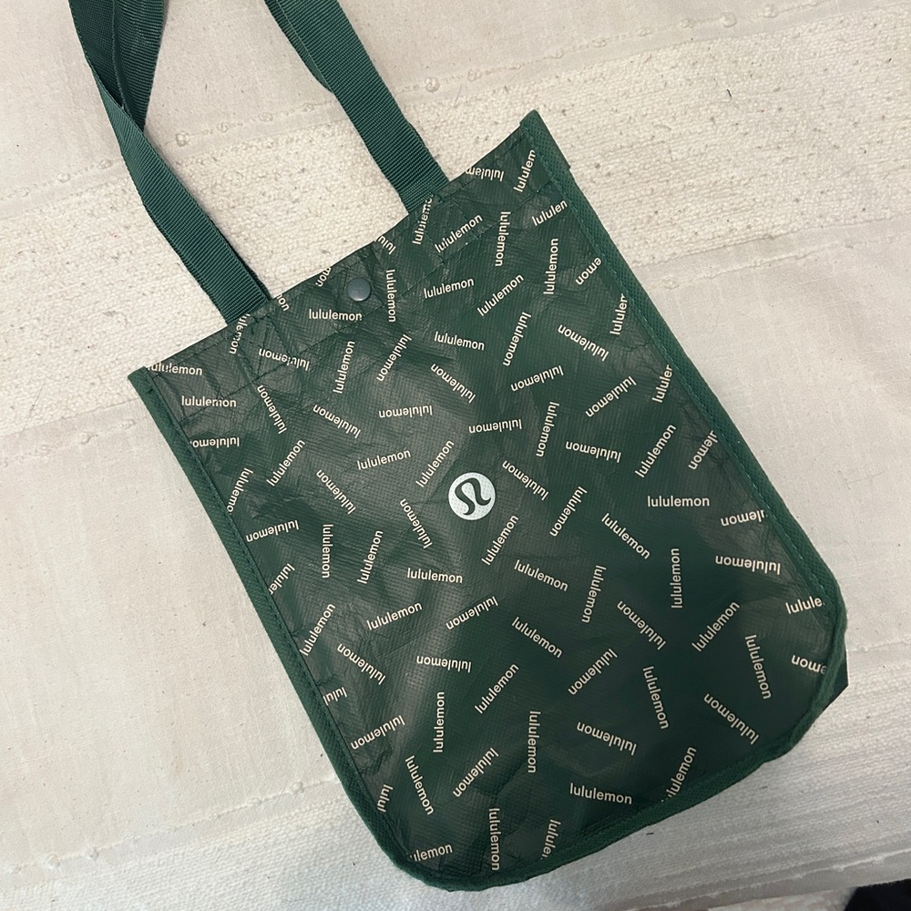 Lululemon Forest Green Logo Tote